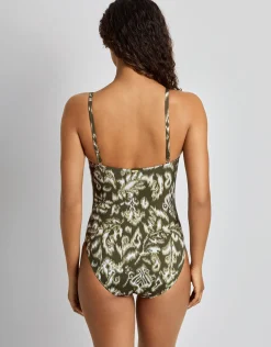 Artisan Warp Floral V Wire OTS Swimsuit - Multi