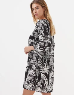 Bahia Beach Dress - Black and White