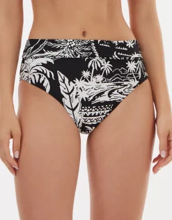 Bahia Maxi Bikini Pant - Black and White