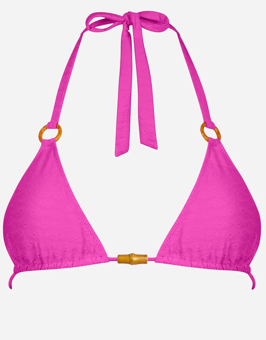Bamboo Solids Triangle Bikini Top - Intense Pink