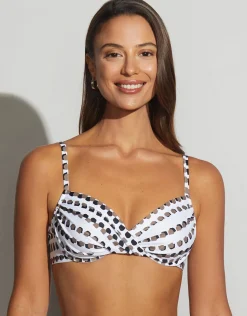 Bambu Underwired Bikini Set - White and Brown