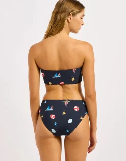 Beach Club Retro Bikini Pant - True Navy