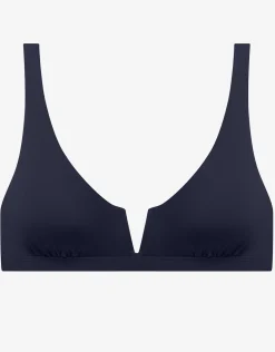 Beach Club Solids V Wire OTS Bikini Top - Dark Navy