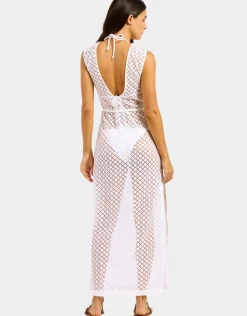 Beach Edit Lace Cover Up - White