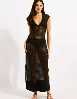 Beach Edit Maxi Tank Dress - Black
