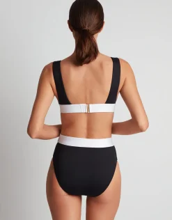 Bel Air High Waist Bikini Pant - Black and White