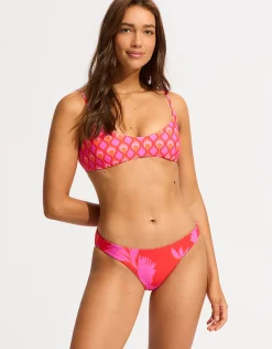 Birds of Paradise Bralette Bikini Top - Chilli Red