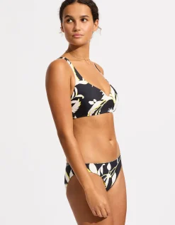 Birds of Paradise DD Sweetheart Halter Bikini Top - Black