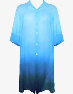 Brasil Beach Shirt - Blue Ombre