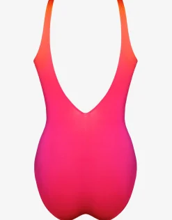 Brasil Wrap Front Swimsuit - Pink Ombre