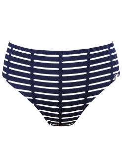 Capri Maxi Control Bikini Pant - Navy Stripe
