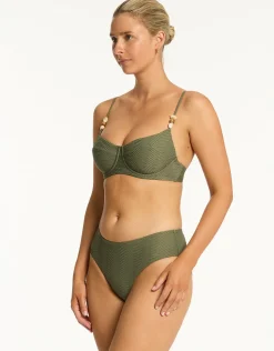 Caracus Balconette Bikini Top - Khaki