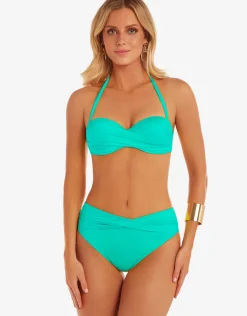 Ceylan Twist Bandeau Bikini Top - Menta