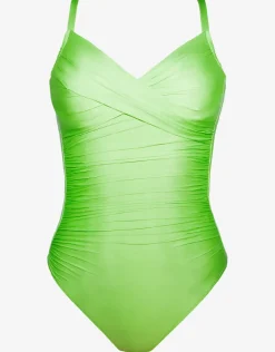 Ceylan Underwire Crossover Swimsuit - Lime