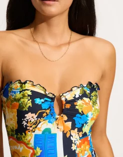 Ciao Bella Bandeau Swimsuit - True Navy