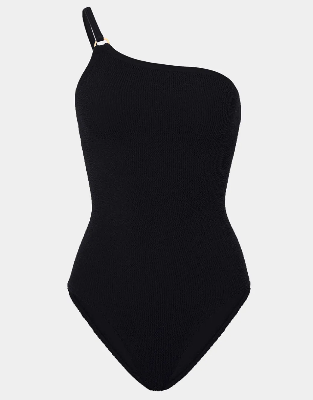 Clara Swimsuit With Gold Hoop - Black