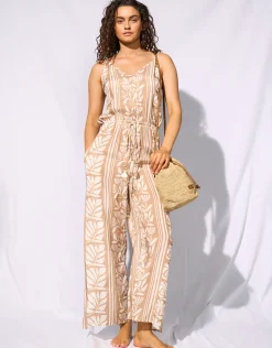Coastal Bohemia Jumpsuit - Sand Cotton