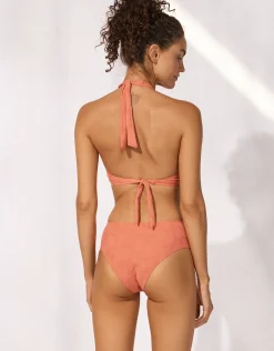 Coastal Daydream High Rise Bikini Pant - Coral Sunset