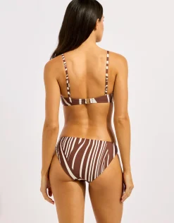 Coastline Reversible Hipster Bikini Pant - Cocoa