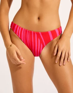 Coastline Reversible Hipster Bikini Pant - Flame