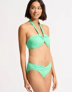 Collective Twist Band Hipster Bikini Pant - Mint