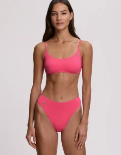 Color Shop Modern High Leg Bikini Pant - Desert Pink