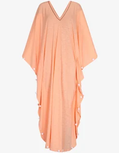 Colourblock Pom Pom Sevillana Dress - Melon