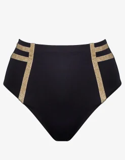 Construction High Waist Bikini Pant - Black