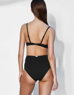 Construction High Waist Bikini Pant - Black