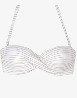 Corsica Twist Bandeau Bikini Top - White