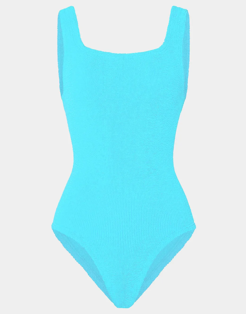 Coverage Square Neck Swimsuit - Aqua