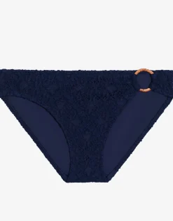 Crochet Rattan Ring Bikini Pant - Navy