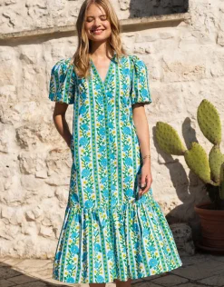Daisy Dress - Hibiscus Border