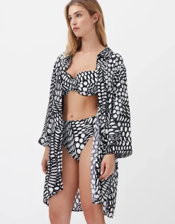 Dots Beach Shirt - Black and White
