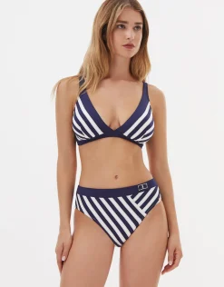 Elora Maxi Bikini Pant - Navy White