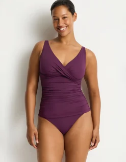 Essentials Edit Sporty Mid Bikini Pant - Claret