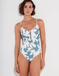 Floral Abstract Swimsuit - Puffy Sky