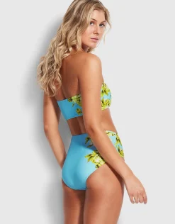 Full Bloom Tube Bikini Top - Sky