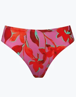Fused Florals Bikini Pant - Pink Fusion
