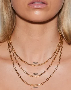 Gold Chunky Link Necklace - 40cm