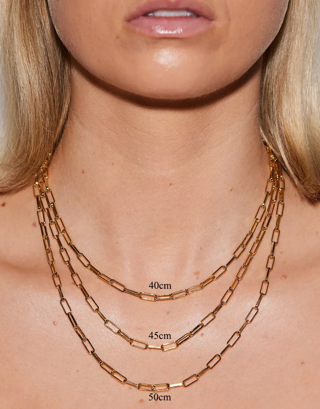 Gold Necklace Open Link - 45cm