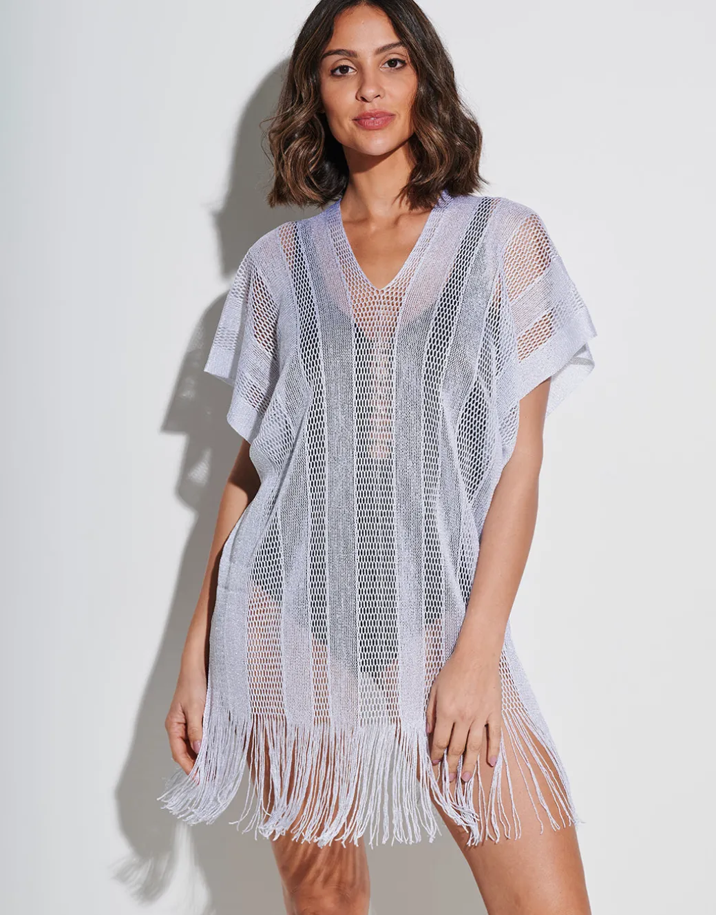 Guayana Metallic Tunic - Silver