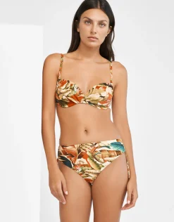 Hypnotic Underwired Bikini Top - Sepia Leaves