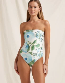 Isles Bandeau Swimsuit - Watercolour
