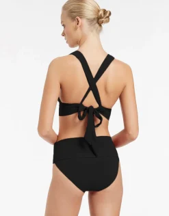 Jetset Fold Down Bikini Pant - Black