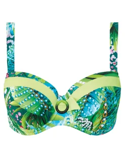 Jungle Balcony Bikini Top - Green