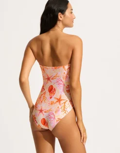 La Mer Twist Bandeau Swimsuit - White