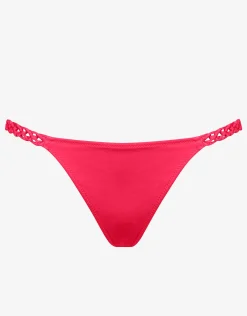 Macrame Love Bikini Pant - Luscious Red