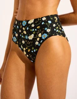 Modern Romance High Waisted Bikini Pant - Black