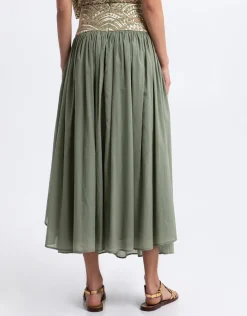 New Triangle Skirt - Sage and Gold